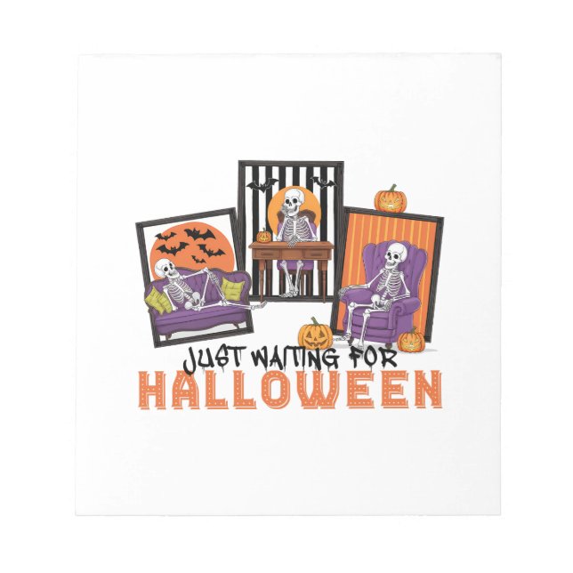 Bara väntar Halloween Höststämning Anteckningsblock (Framsida)