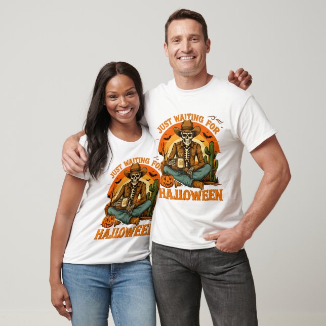 Bara väntar på Halloween - Halloween T Shirt (Unisex)