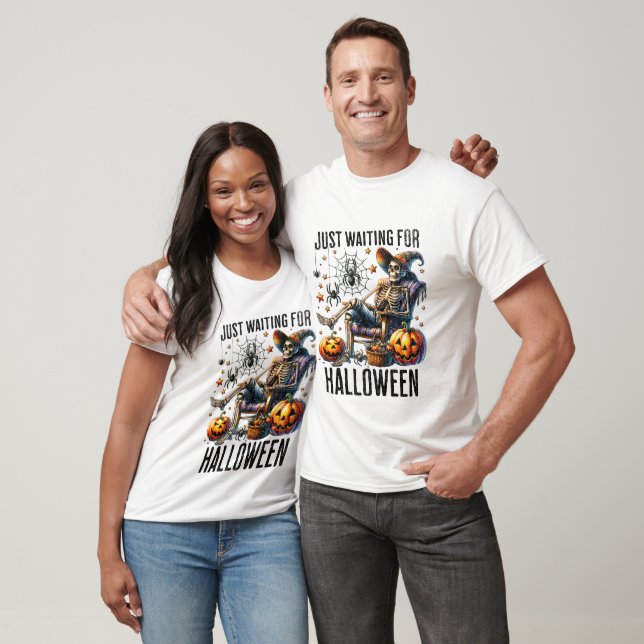 Bara väntar på Halloween - Halloween T Shirt (Unisex)