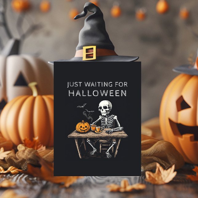 "Bara väntar på Halloween högtidskort | Roligt Julkort (Skapare uppladdad)
