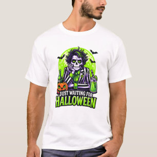 Bara väntar på Halloween – Rolig kuslig säsong T Shirt