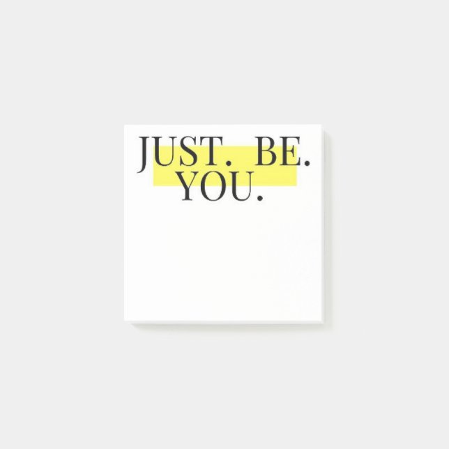 Bara Var Du Inspirerande Typografi Minimalistisk  Post-it Block (Framsida)