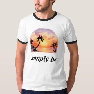 Bara Vara Tropisk Solnedgång Estetisk Grafik  T Shirt