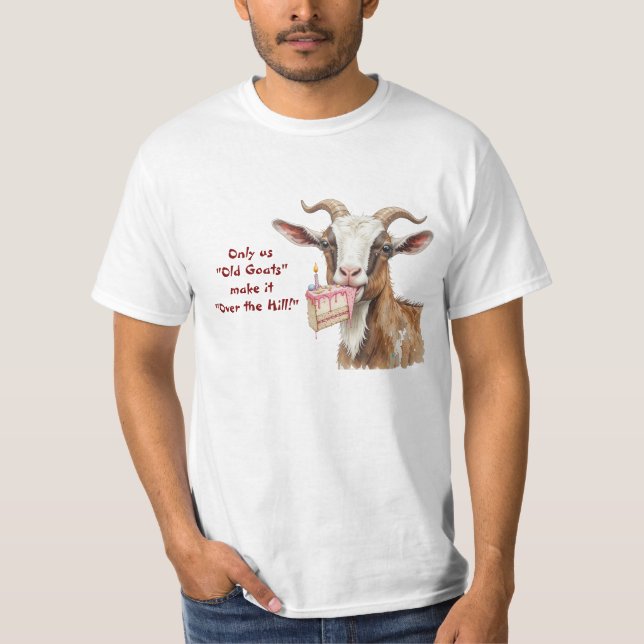 Bara Vi Gamla Gubbar Fyller År Över Backen Födelse T Shirt (Framsida)