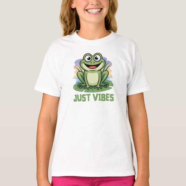 Bara Vibes Groda Barn T Shirt (Framsida)