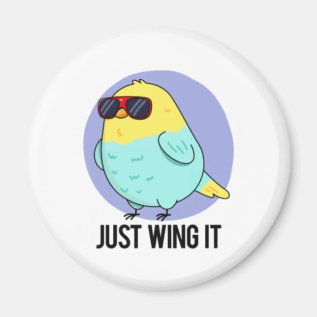 Bara Vinge Den är ju funny Bird Pun Magnet (Framsidan)