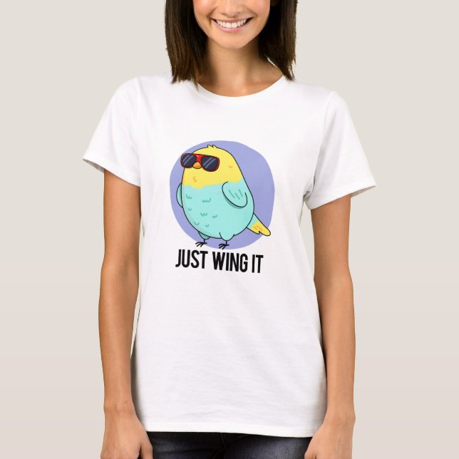 Bara Vinge Den är ju funny Bird Pun T Shirt (Framsida)