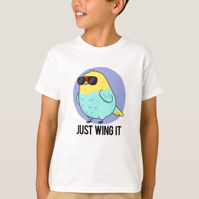 Bara Vinge Den är ju funny Bird Pun T Shirt (Framsida)