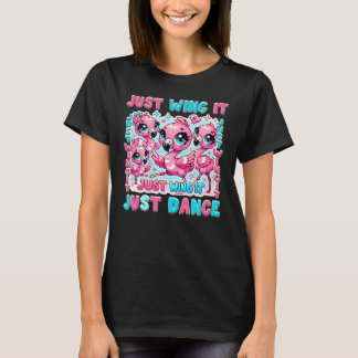 Bara Vinge IT & Just Dance - Kawaii Flamingo Balle T Shirt