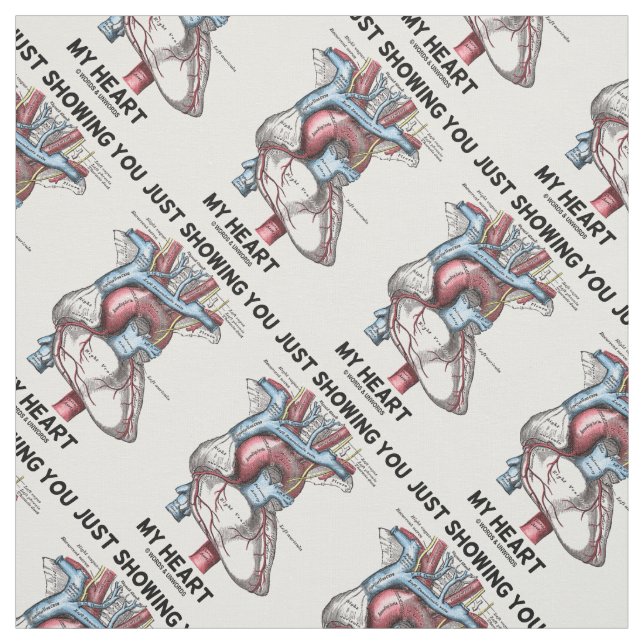 Bara visa dig mitt hjärta, anatomiskt hjärta tyg (Provkarta)