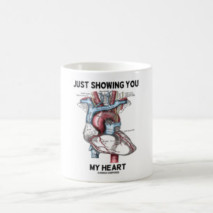 Bara Visa Mitt Hjärta (Anatomiskt Hjärta) Kaffemugg