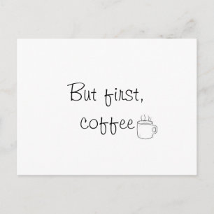 "Bara vykort för första kaffe"