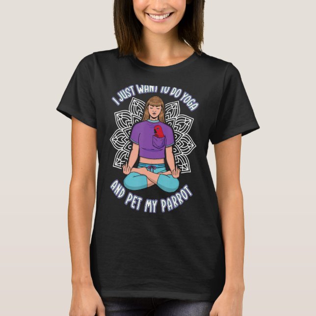 Bara Yoga och Pet Parrots i kvinnlig eclectus T Shirt (Framsida)