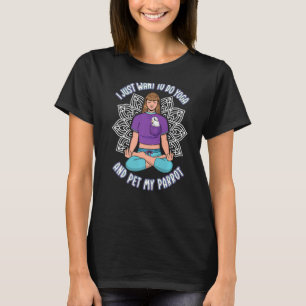 Bara Yoga och Pet Parrots I White Budgie Budgerig T Shirt