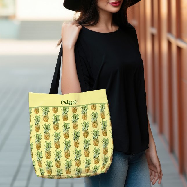 Bara Yummy Pineapples Tygkasse (Just Yummy Pineapples Tote Bag)