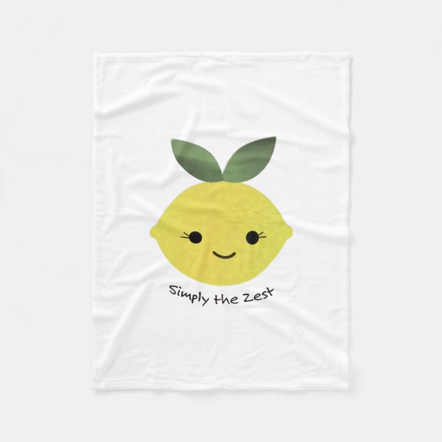 Bara Zest Cute Kawaii Lemon Fleecefilt (Framsidan)