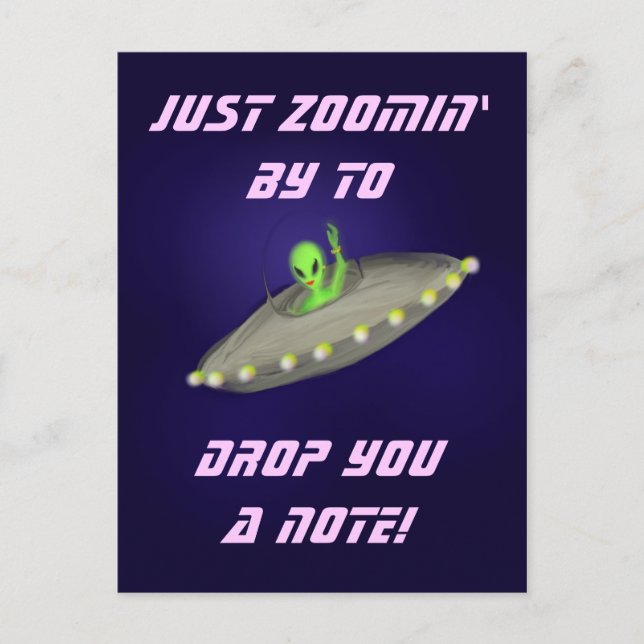 Bara zoomar förbi för att släppa dig ett vykort v2 (Framsida)