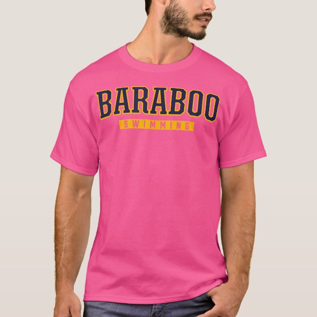 Baraboo High School Swimming T Shirt (Framsida)