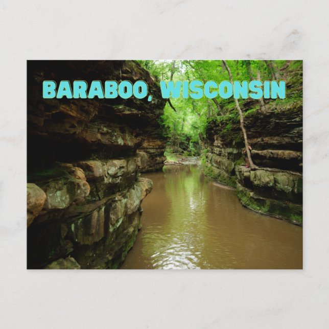 Baraboo, vykort för Wisconsin (Framsida)