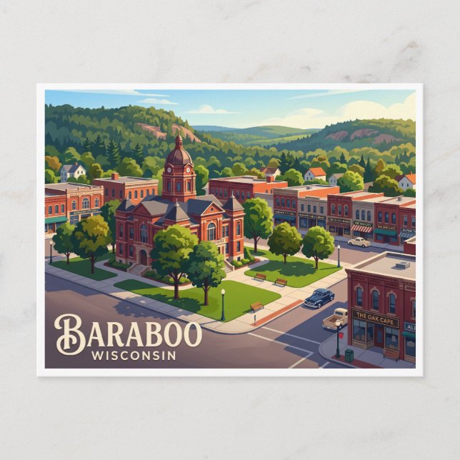 Baraboo, Wisconsin Vykort (Framsida)