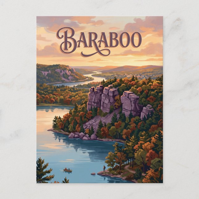 Baraboo, Wisconsin Vykort (Framsida)