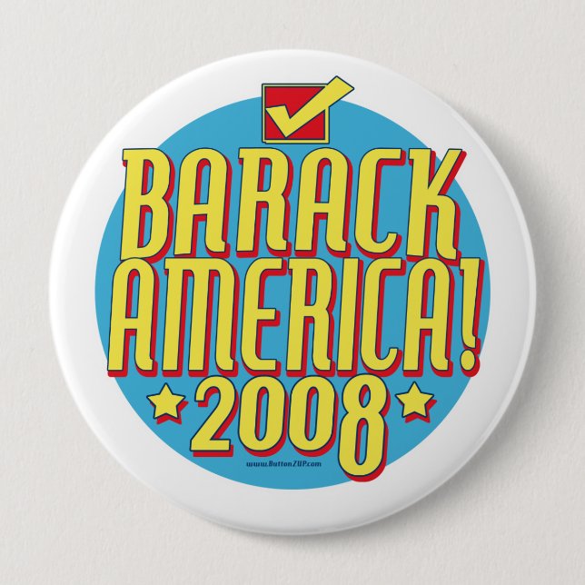 Barack Amerika text Knapp (Framsida)
