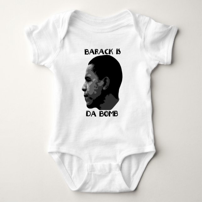 Barack är bombarderaspädbarnen t shirt (Framsida)