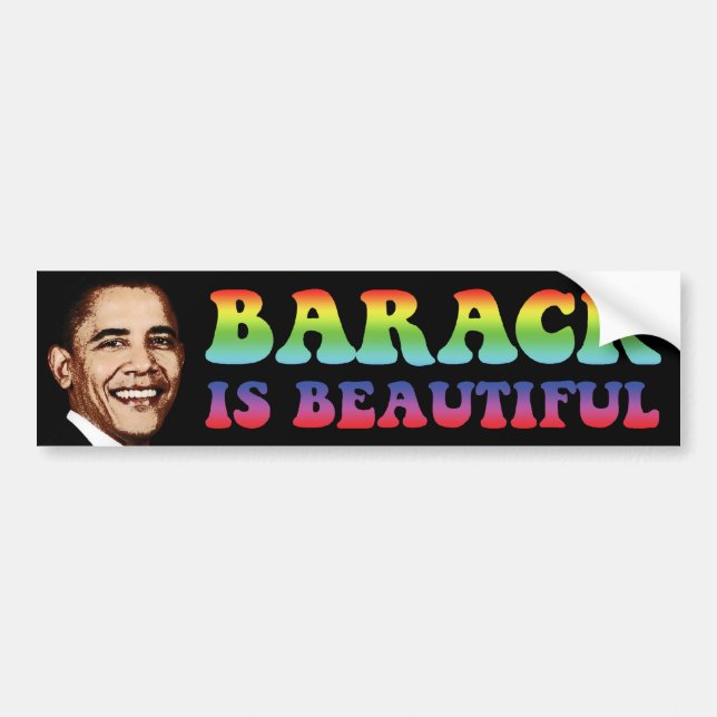 Barack är vacker - Obama dekal (Framsidan)