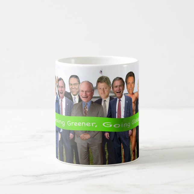 Barack av åldrar - gående mer grön gående global kaffemugg (Center)