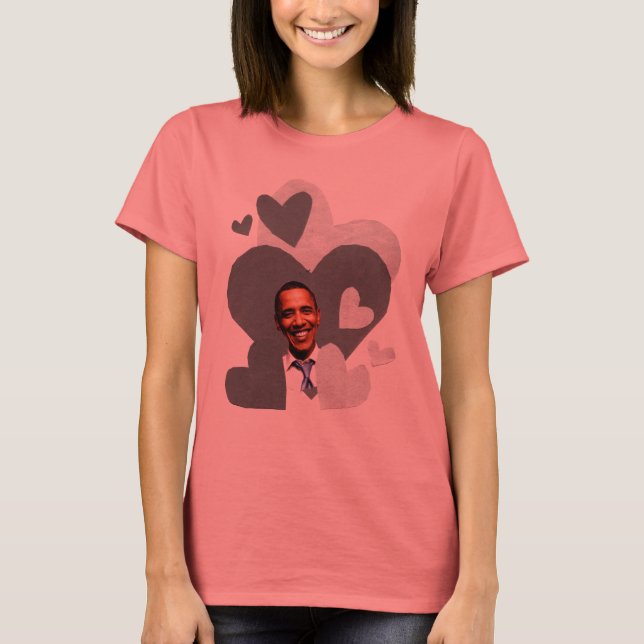 Barack collage Kvinnors svarta ring t-shirt (Framsida)