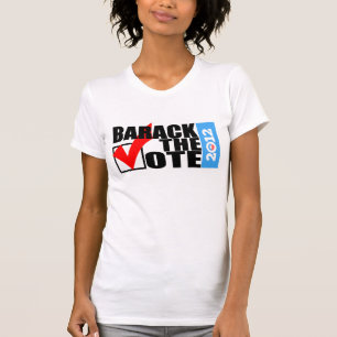 Barack de röstaoriginalkvinna T-tröja 2012 Tee