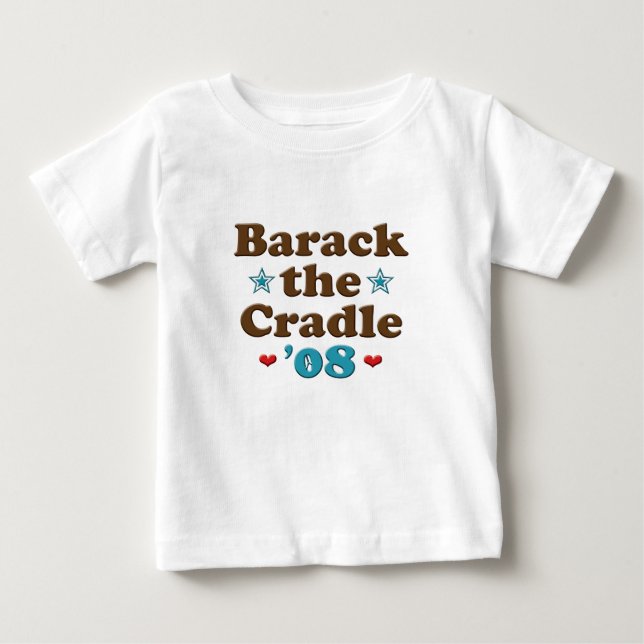 Barack för Obama för vagga 08 skjortan baby T Tröja (Framsida)