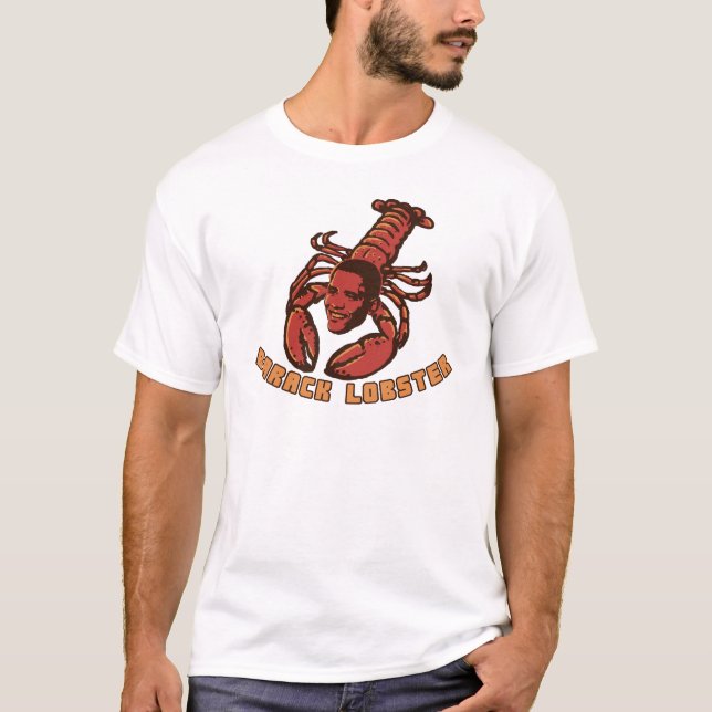 Barack hummerutslagsplats med bokstäver tee shirt (Framsida)