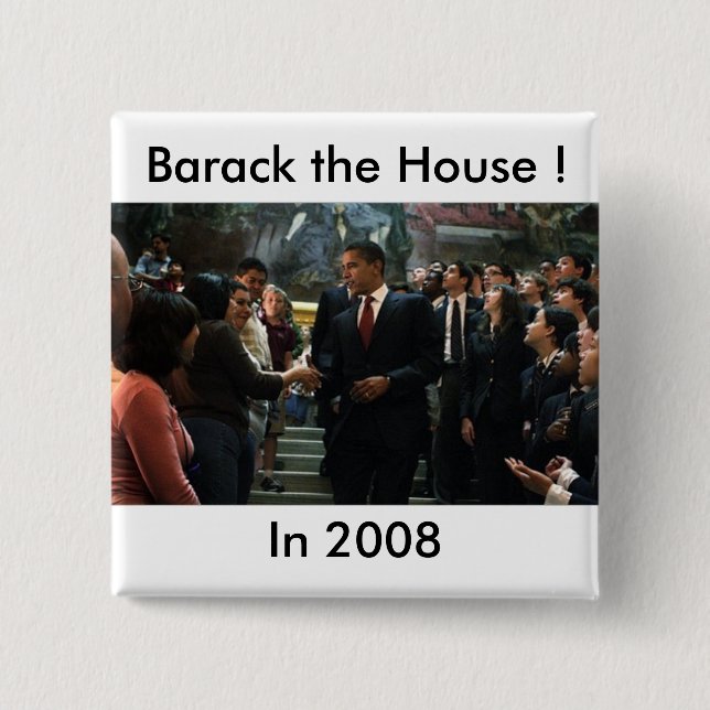 Barack huset! knapp (Framsida)