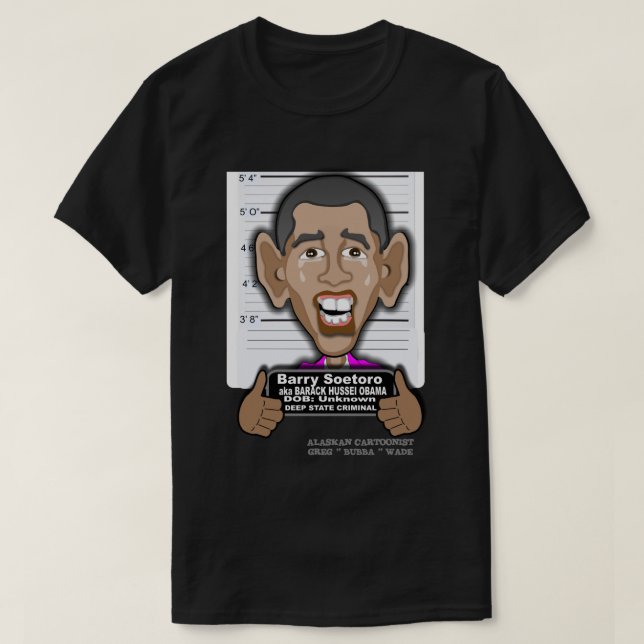 BARACK HUSSEIN OBAMA AKA BARRY SOETORO T SHIRT (Design framsida)