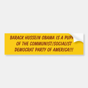Barack Hussein Obama är en docka av Communien… Bildekal