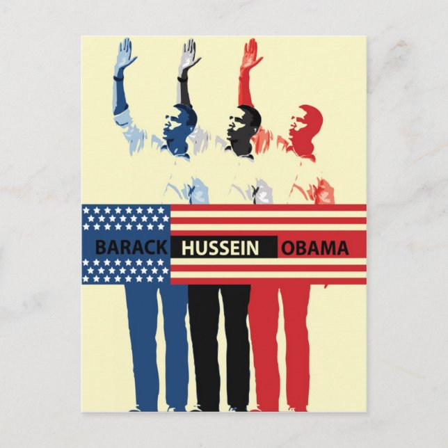 Barack Hussein Obama vykort (Framsida)