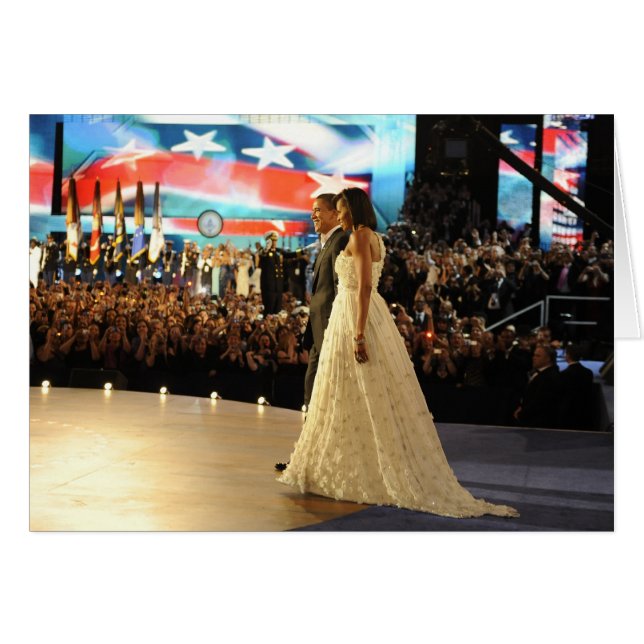 Barack & Michele Obama Hälsningskort (Framsidan Horizontal)