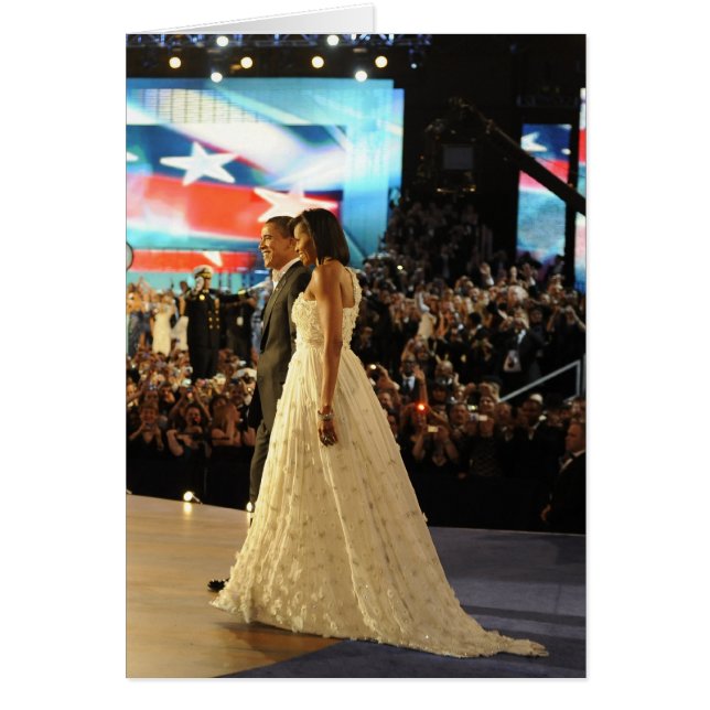 Barack & Michele Obama Hälsningskort (Framsidan)