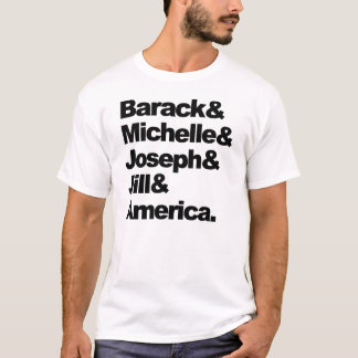 Barack & Michelle & Joseph & Jill & Amerika Tröja