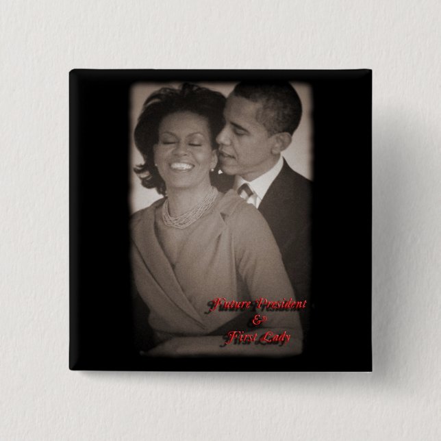 BARACK & MICHELLE OBAMA KNÄPPAS KNAPP (Framsida)
