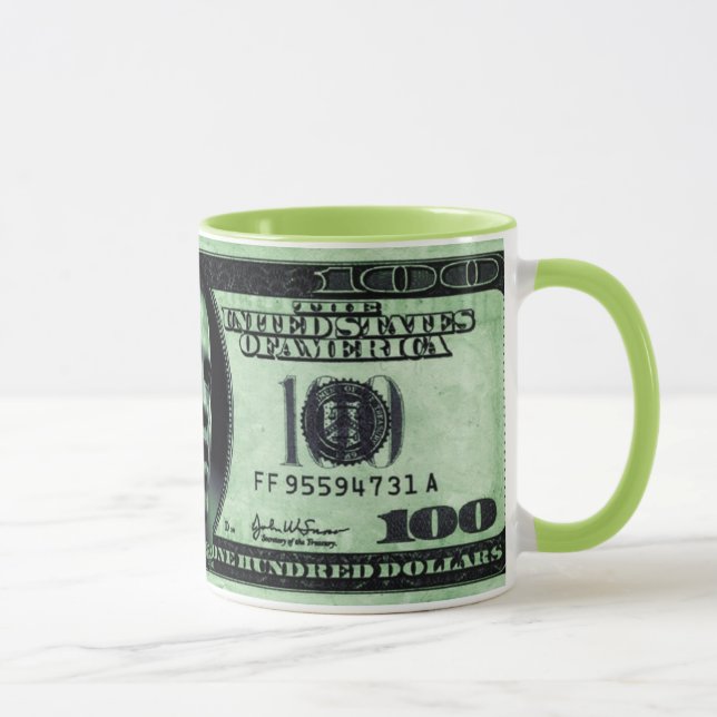 Barack Obama 100 dollar Bill Mugg (Höger)
