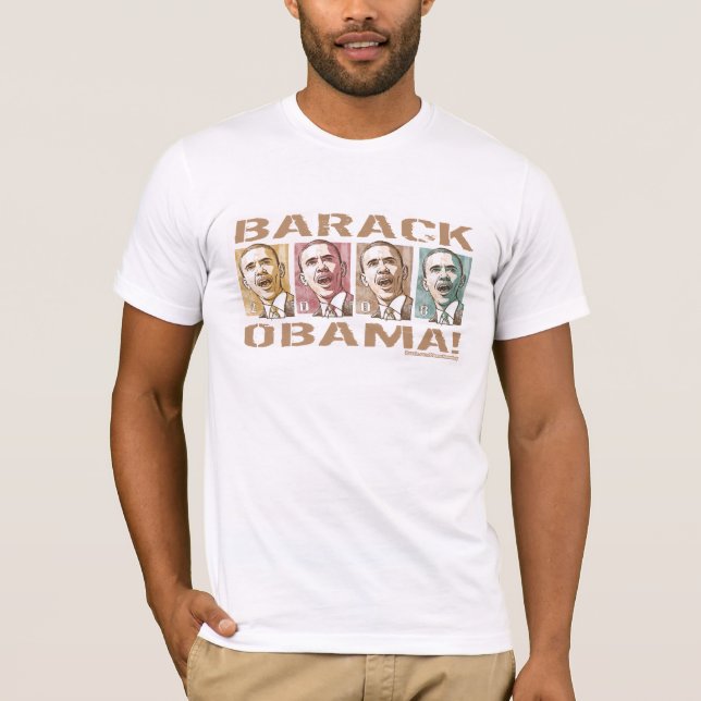 Barack Obama 2008 avbildar skjortan Tee (Framsida)