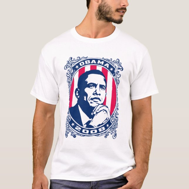 Barack Obama 2008 Tee Shirt (Framsida)