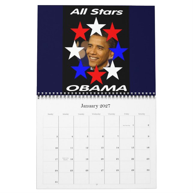 Barack Obama 2009 minneskalender Kalender (Jan 2027)