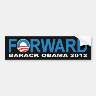 Barack Obama 2012 "framåt" bildekal