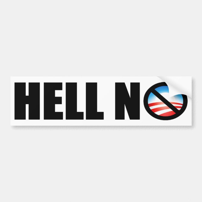Barack Obama 2012? Inte! Bildekal (Framsidan)