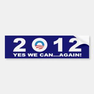 Barack Obama 2012 - JA KAN VI… IGEN! Bildekal