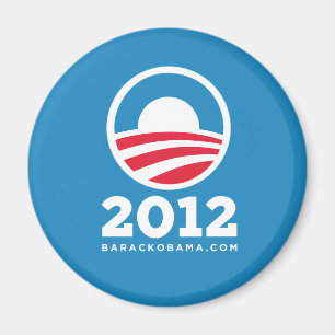 Barack Obama 2012 "nolla-" logotyp (tända - Magnet