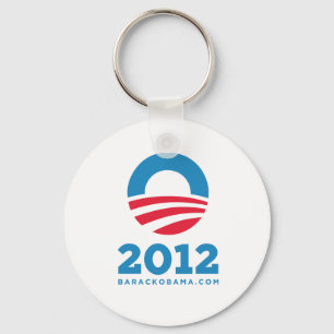 Barack Obama 2012 "nolla" (vit) Nyckelring